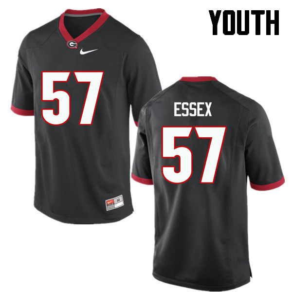 Youth Georgia Bulldogs #57 Alex Essex College Football Jerseys-Black